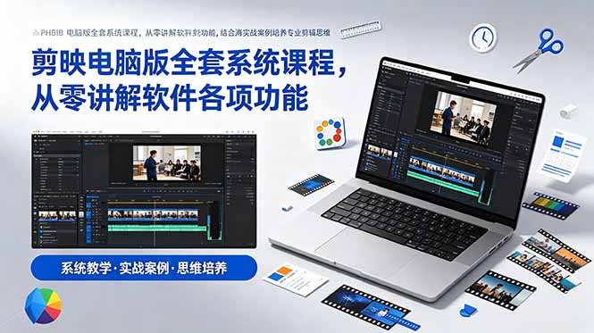 2026 剪映电脑版全套系统课，零基础学剪辑思维与实战案例
