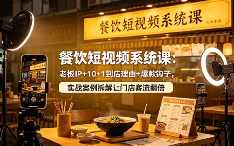 餐饮老板IP+10+1到店理由+爆款钩子，实战拆解让门店客流翻倍