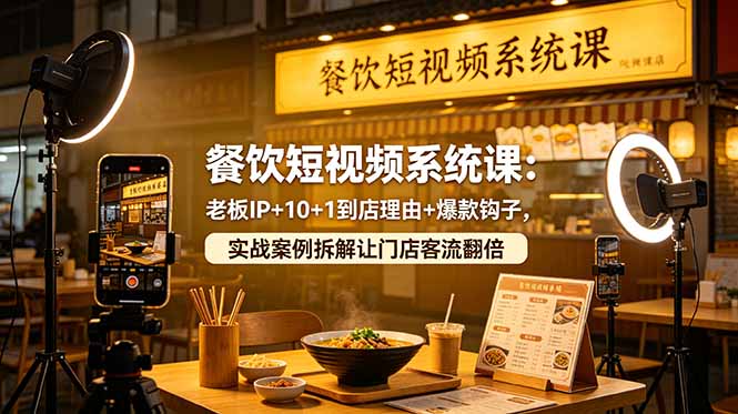 餐饮老板IP+10+1到店理由+爆款钩子，实战拆解让门店客流翻倍