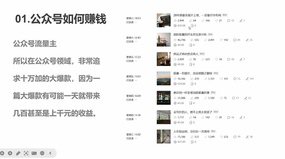 写作掘金训练营：普通人靠公众号日更爆款，实现副业变现全拆解