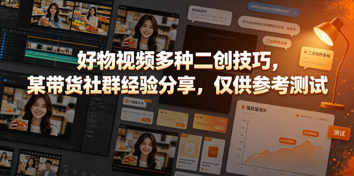 好物视频二创技巧合集，带货社群实操经验分享，零基础新手必学