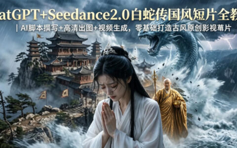 ChatGPT+Seedance2.0白蛇传国风短片教程｜零基础AI脚本出图视频生成