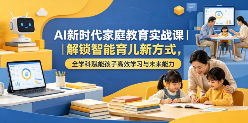AI家庭教育实战课：用AI精准补弱科，打造孩子高效学习力