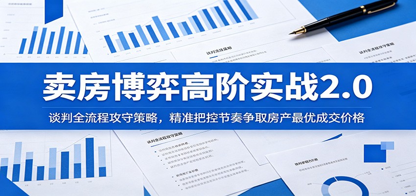 卖房博弈高阶实战2.0：谈判全流程攻守策略，精准把控节奏争取最优成交价