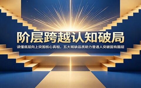 阶层跨越认知破局：底层逆袭必备5大稀缺品质，普通人突破圈层核心真相