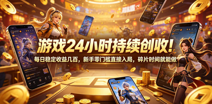 游戏24小时自动G机创收,新手零门槛变现几百,碎片时间副业首选 游戏24小时自动G机创收,新手零门槛变现几百,碎片时间副业首选