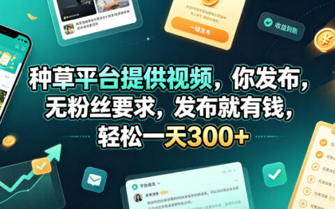 2026 种草视频代发赚钱，零粉丝可做，变现300方法揭秘