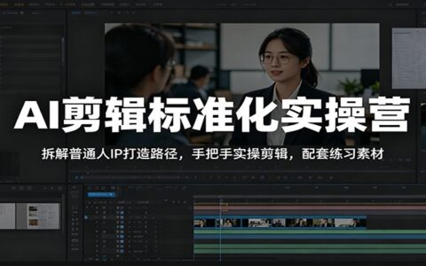 AI剪辑实操营：普通人IP打造+标准化剪辑，零基础速成