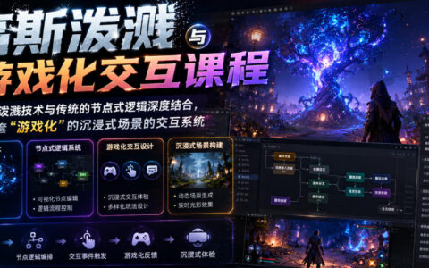 高斯泼溅+游戏化交互课程：TD写实场景与Xbox手柄系统实战