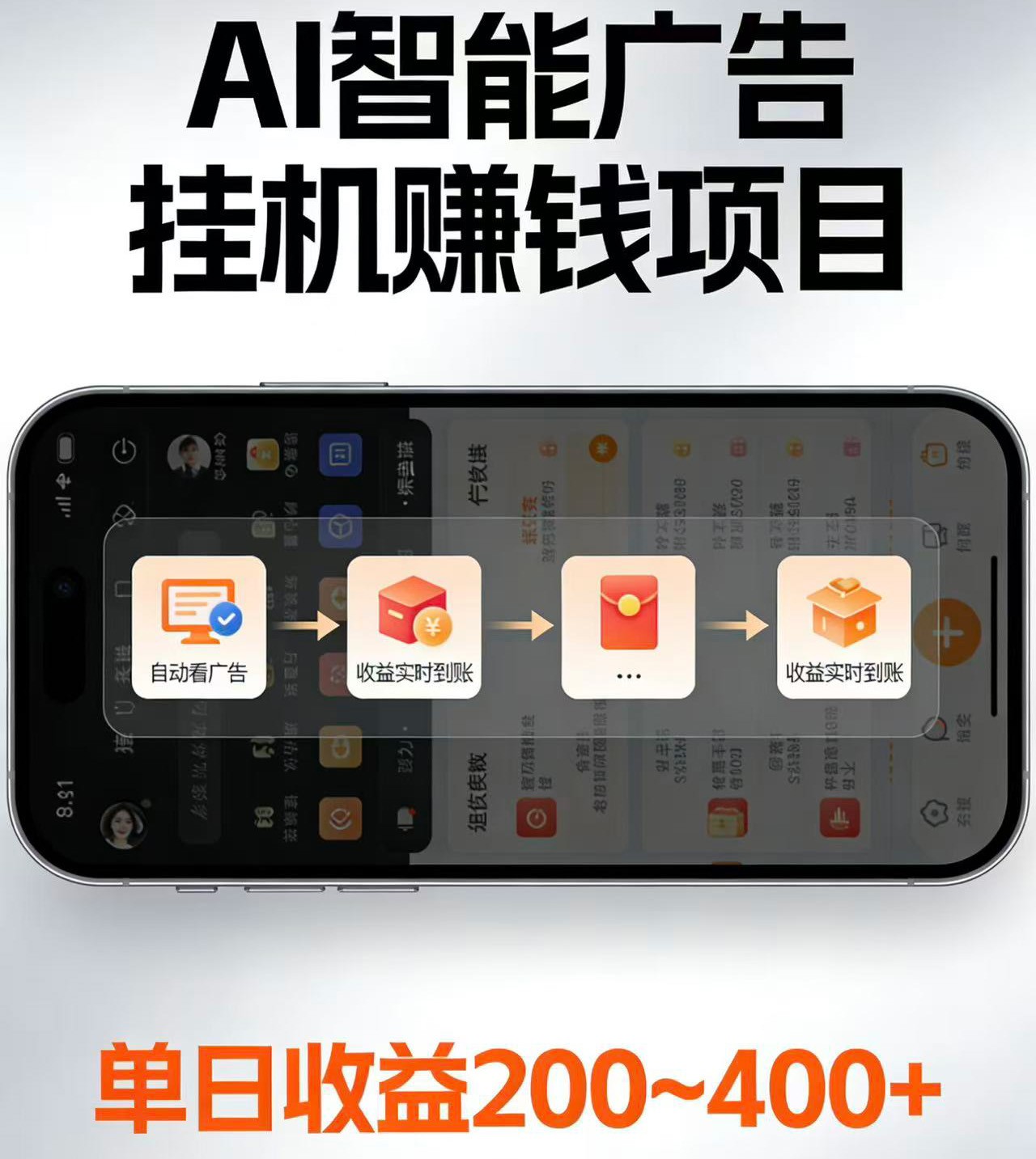 电脑自动化看广告赚钱，AIG机日收益200步骤-400方法