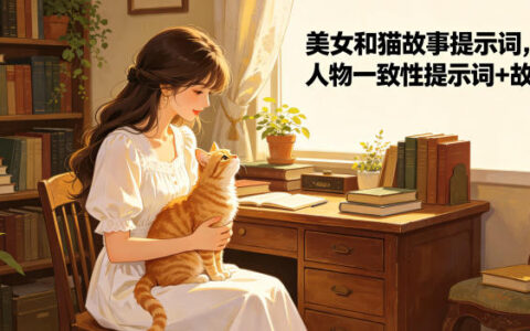 美女和猫故事提示词教程：人物一致性+故事板创作技巧，AI视频制作玩法