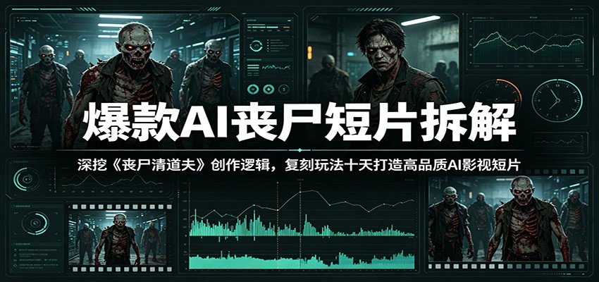 爆款AI丧尸短片《丧尸清道夫》拆解：复刻分镜与提示词，快速打造高品质短片