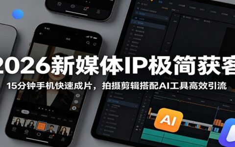 2026新媒体IP获客：15分钟手机快速成片，AI剪辑工具助你高效引流