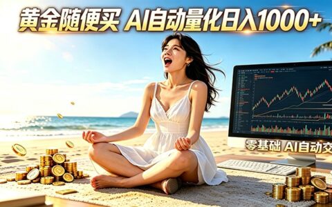 黄金AI量化交易变现100步骤0+？零基础自动外汇托管被动收入实操