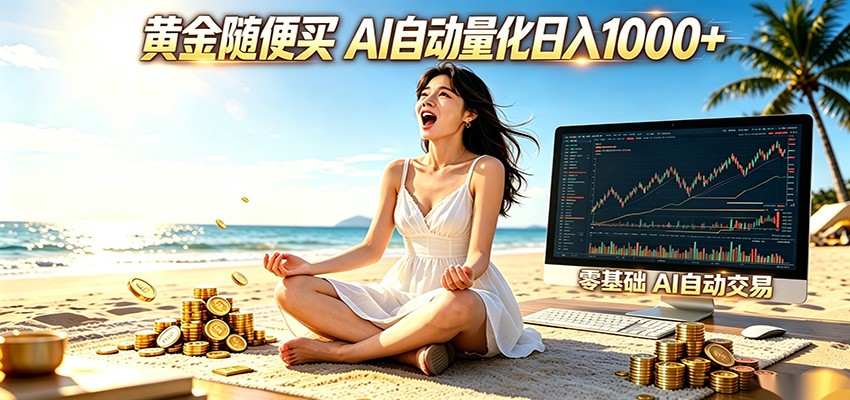 黄金AI量化交易变现100步骤0+？零基础自动外汇托管被动收入实操