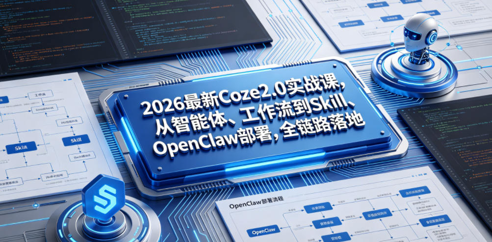 2026 Coze2.0全栈实战：智能体+工作流+Skill部署教程