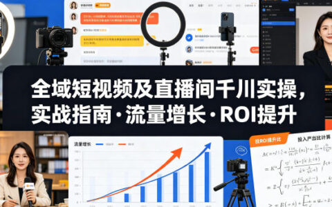 全域千川实操指南：直播间与短视频流量增长ROI提升