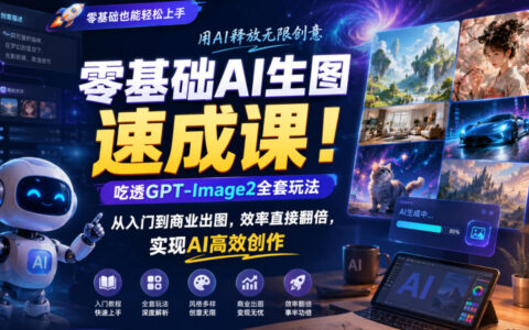 零基础GPT-Image2生图速成课：提示词+商用海报+IP设计全攻略