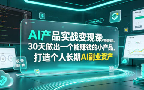 AI产品实战变现课：30天零代码做出赚钱小产品，打造个人副业资产