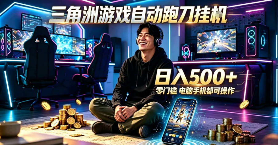 2026 三角洲24小时G机脚本，手机电脑被动收入变现500方法