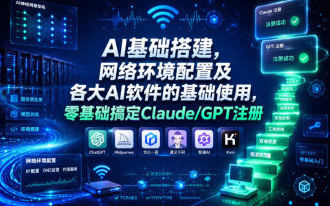 AI基础搭建+网络环境配置教程，零基础搞定Claude/GPT注册与低价订阅