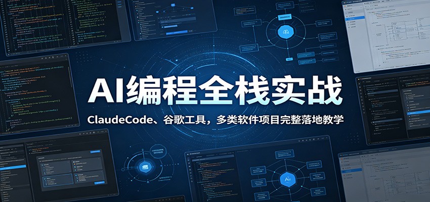 AI编程全栈实战：ClaudeCode谷歌工具，零基础落地文件整理、虚拟试穿APP