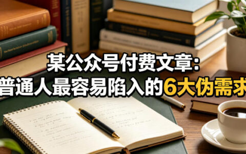 普通人最容易陷入的6大伪需求：避开时间精力陷阱，聚焦核心问题