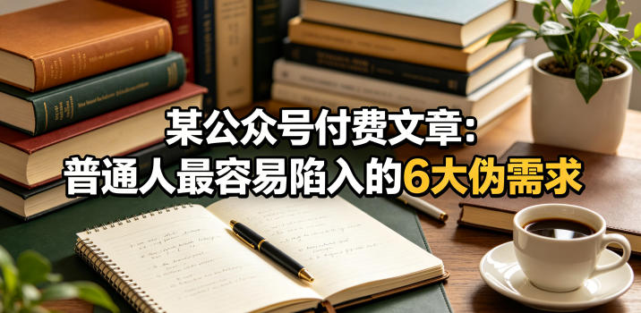 普通人最容易陷入的6大伪需求：避开时间精力陷阱，聚焦核心问题