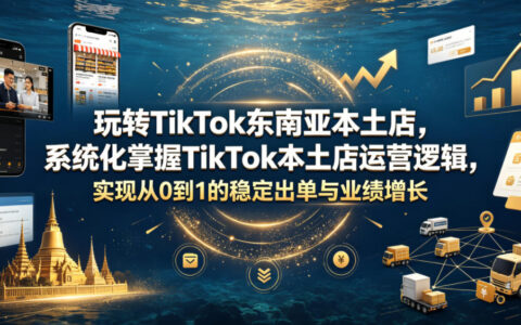 TikTok东南亚本土店运营全攻略：从0到1稳定出单与GMV增长