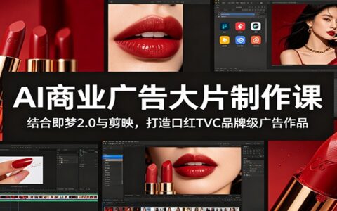 AI商业广告大片课：即梦2.0+剪映打造口红TVC品牌级作品