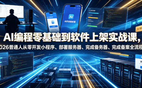 2026 AI编程实战：零基础开发小程序到上架全流程