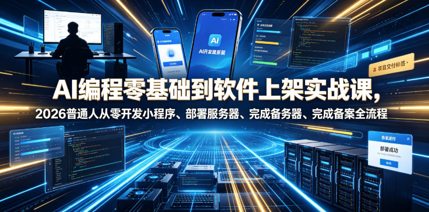 2026 AI编程实战：零基础开发小程序到上架全流程
