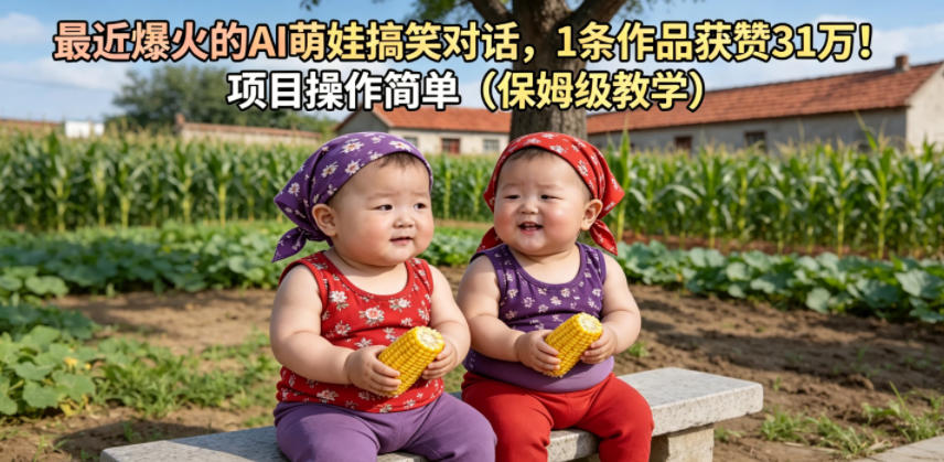 AI萌娃搞笑对话获赞31W，零基础保姆级教学轻松上手