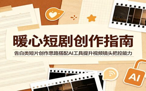 暖心短剧告白创作指南：AI工具提升镜头控制与实操技巧