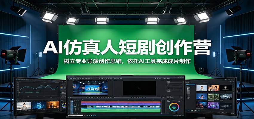 AI仿真人短剧创作营：零基础导演思维+AI工具制作完整成片
