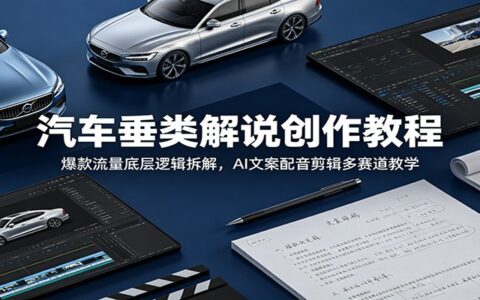 汽车解说创作教程：AI配音剪辑与爆款流量底层逻辑拆解