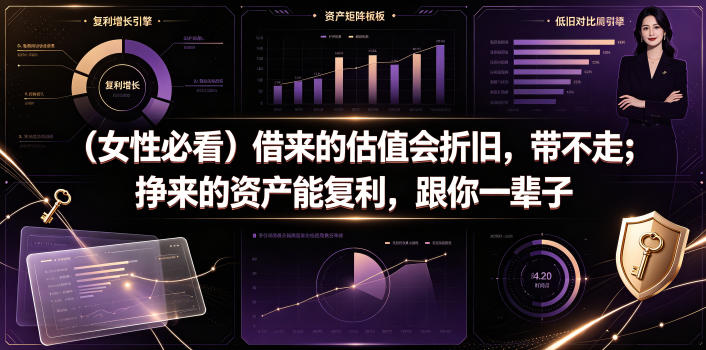 女性必看：借来的估值会折旧，挣来的资产能复利，跟一辈子