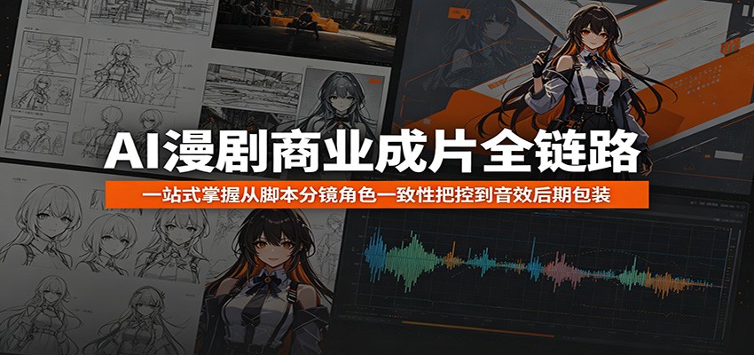 AI漫剧全流程实战：脚本分镜角色一致性到音效后期包装