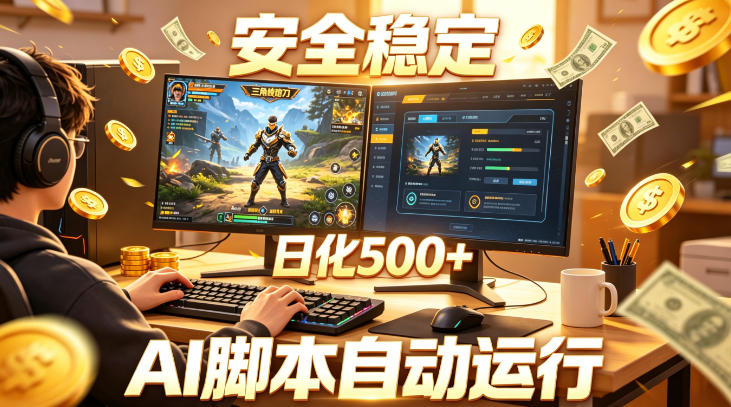 三角洲AIG机脚本，变现500方法，无人自动化躺賺项目揭秘