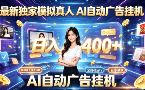 最新独家模拟真人AI自动挂号挂G，变现400方法自动化被动收入