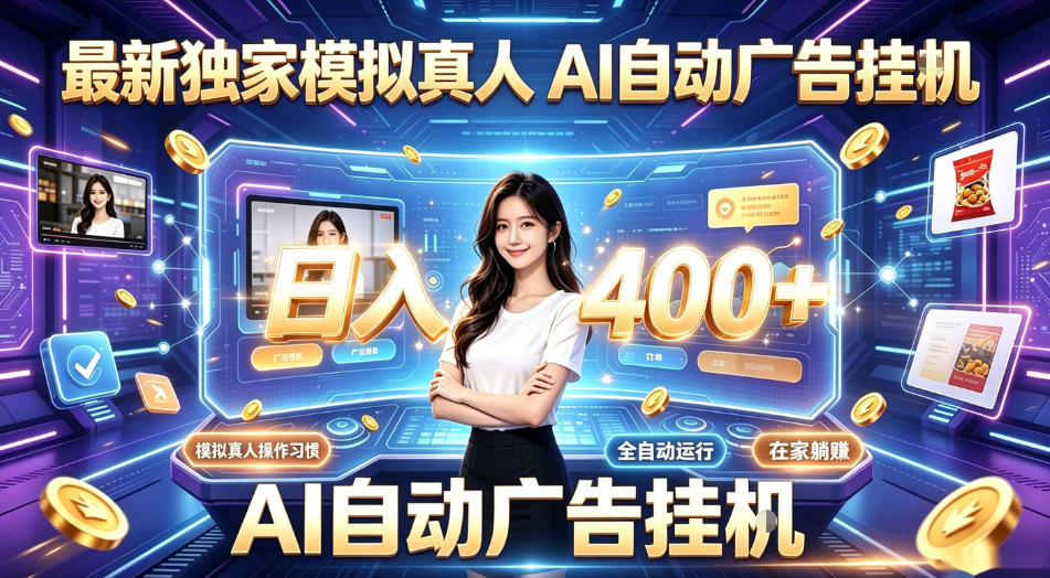 最新独家模拟真人AI自动挂号挂G，变现400方法自动化被动收入