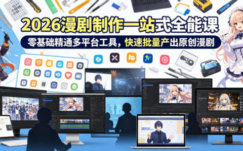 2026 AI漫剧制作全能课 零基础剪映Lovart多平台批量原创