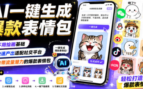 AI一键生成爆款表情包，零基础手绘也能快速产出适配多平台