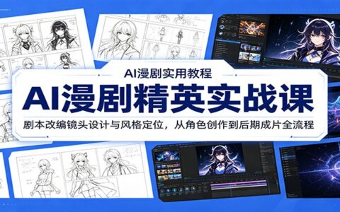 AI漫剧精英实战课：剧本改编+镜头设计+即梦视频全流程制作