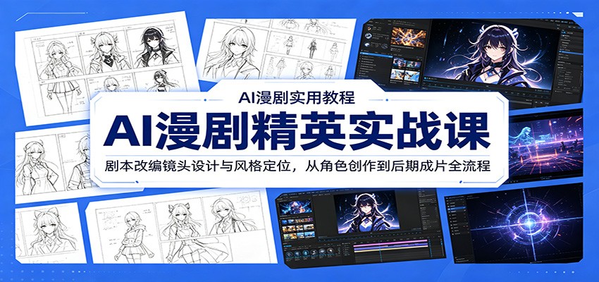 AI漫剧精英实战课：剧本改编+镜头设计+即梦视频全流程制作