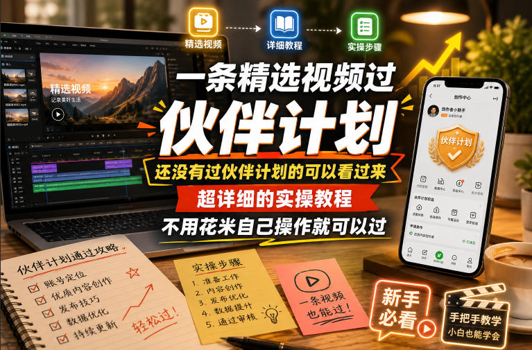 2026 一条精选视频过伙伴计划实操教程，新手必看详细步骤