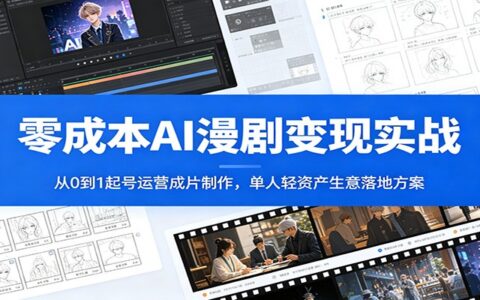 2026 低成本AI漫剧变现：单人起号运营到成片制作全流程