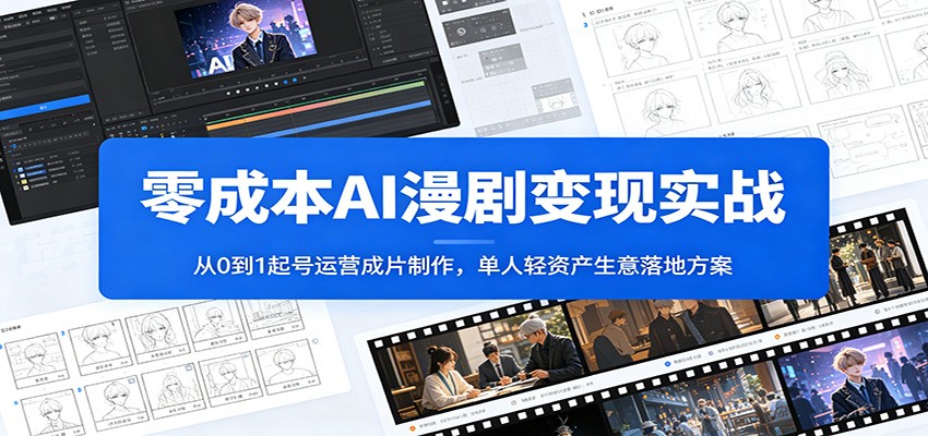 2026 低成本AI漫剧变现：单人起号运营到成片制作全流程