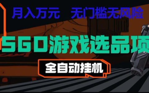 CSGO自动扫货项目：自动化G机变现1W，无风险稳定饰品抢单