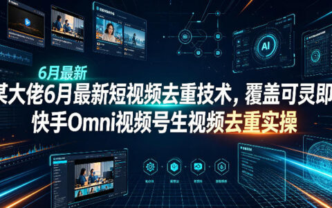 6月短视频去重技术实操，覆盖可灵即梦快手视频号分镜改写